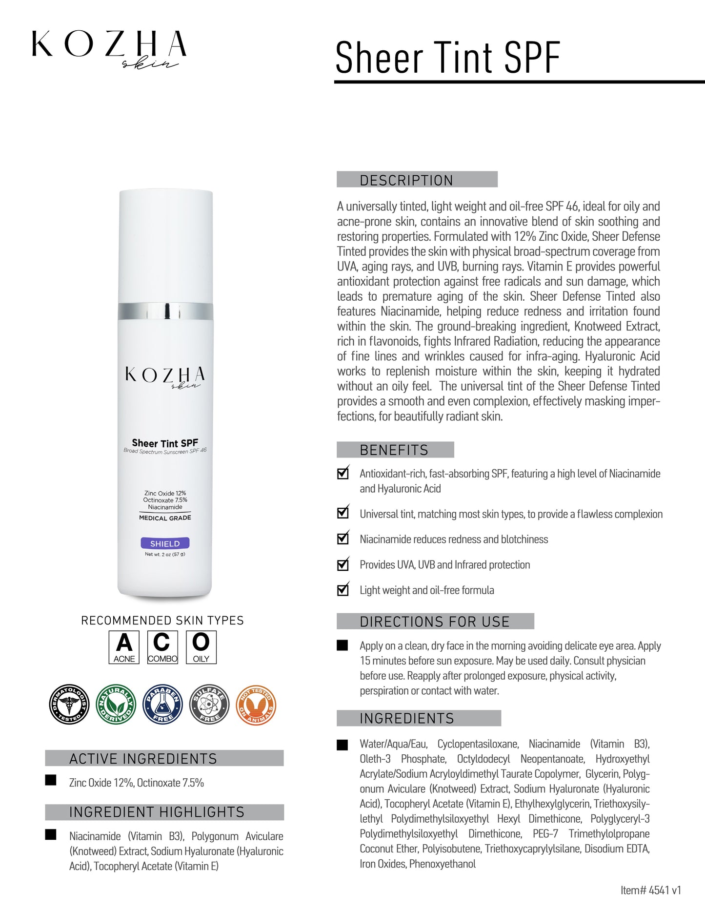 Sheer Tint SPF Sunscreen